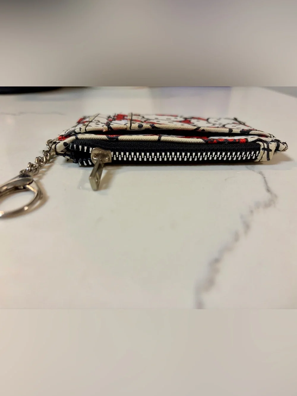 Official Hello Kitty Zip Card Wallet with Keychain Clip